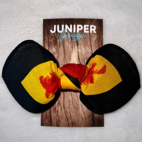 Flames Graphic Bandana Knotted Hair Bow - Picture 11 of 11